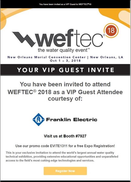 WEFTEC Evite Emial With Border